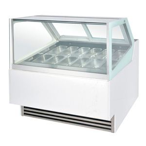 Supermarket refrigerated showcase refrigerant salt solution 