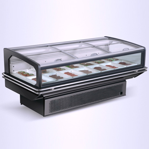 Supermarket refrigerated showcase refrigerant charging method (two) 