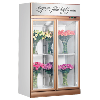玫瑰金色门框鲜花冷藏展示柜