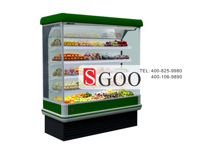 Supermarket refrigerated showcase Alternative methods between refrigerants 